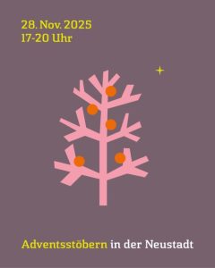 Plakat Adventsstöbern in der Neustadt 2025